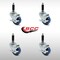 Service Caster 3.5 Inch SS Blue Polyurethane Swivel 3/4 Inch Expanding Stem Caster Set Brake SCC-SSEX20S3514-PPUB-BLU-TLB-MTG40-4 - alternate 2